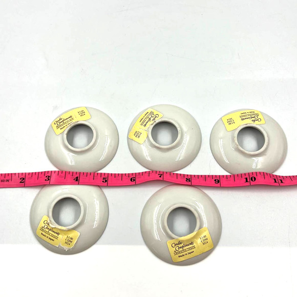 Vintage Crowning Touch  Lot Porcelain Poinsettia Candle Stick Holders Christmas - Picture 3 of 7